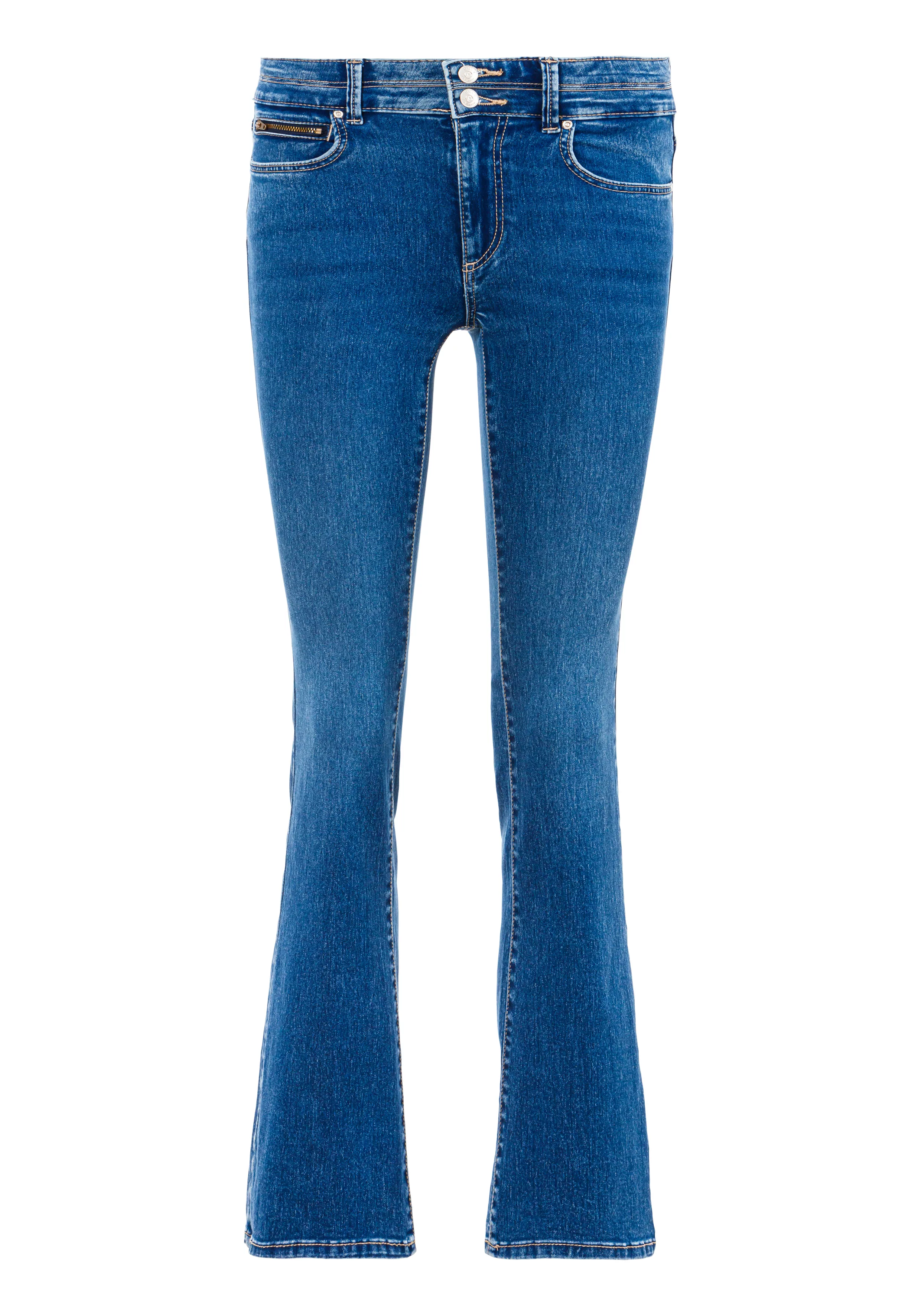 ONLY Bootcut-Jeans "ONLROYAL REG WB DB ZIP FLARED DNM PIM" günstig online kaufen