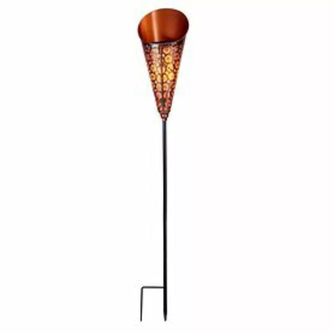 näve LED Solarleuchte "Torch", 1 flammig-flammig, Flammeneffekt, kupferfarb günstig online kaufen