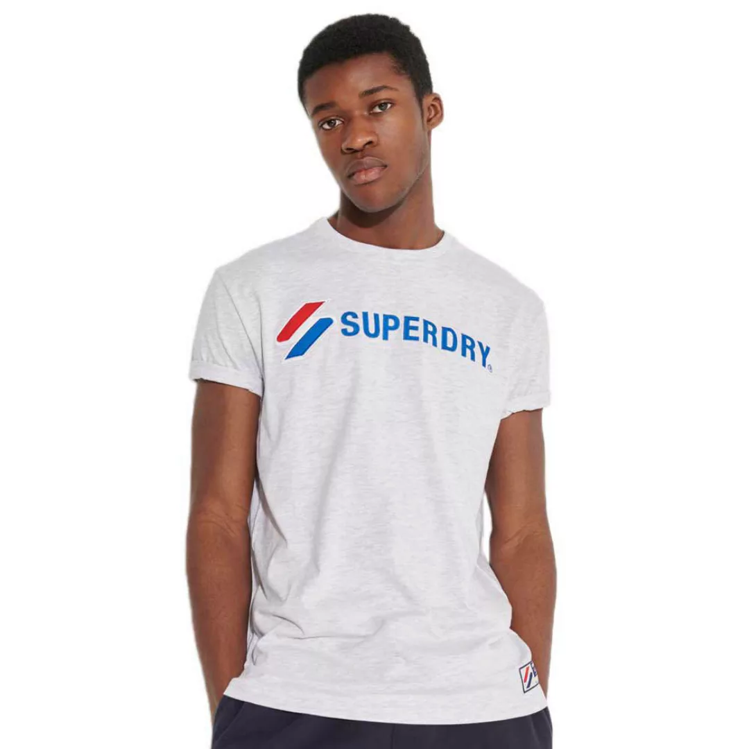 Superdry Sportstyle Applique Kurzarm T-shirt M Ice Marl günstig online kaufen