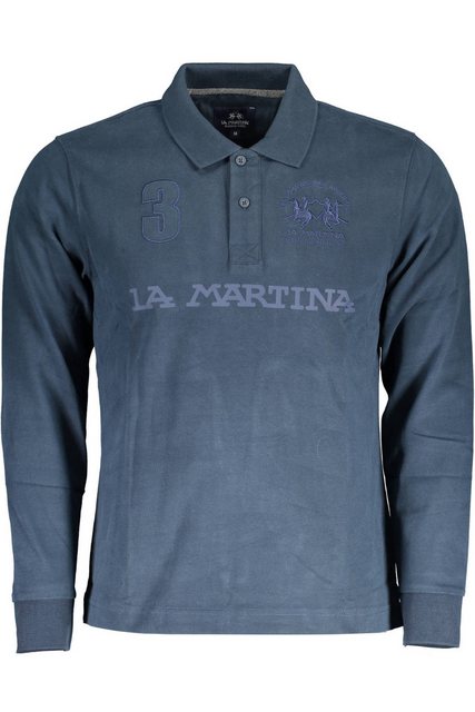 La Martina Poloshirt Elegantes Langarm-Poloshirt für Herren in Blau - günstig online kaufen