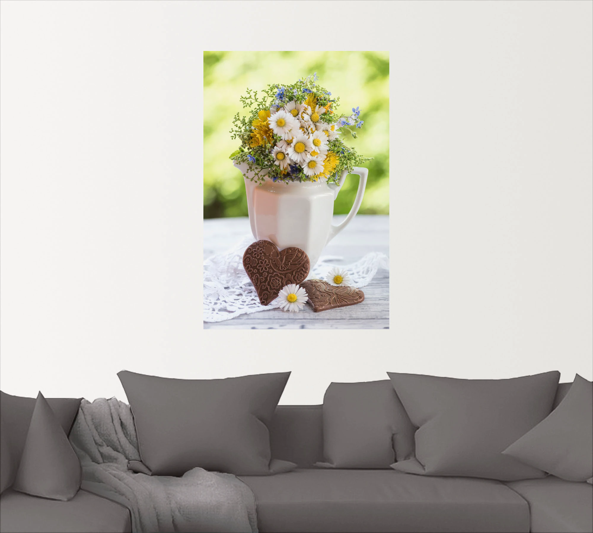 Artland Wandbild "Aus Liebe zum Frühling", Vasen & Töpfe, (1 St.), als Alub günstig online kaufen