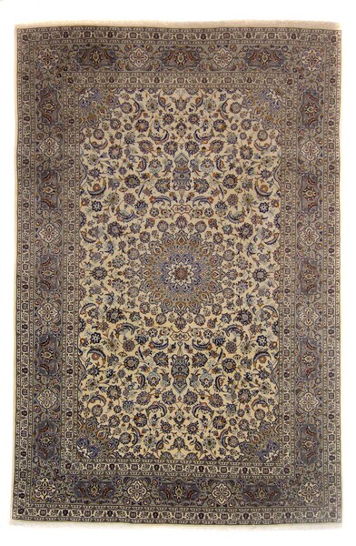 morgenland Wollteppich »Keshan Medaillon Beige chiaro 340 x 233 cm«, rechte günstig online kaufen