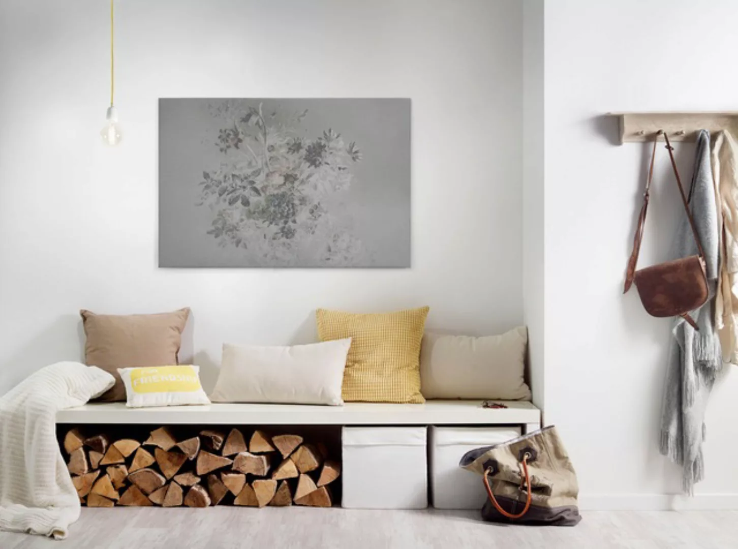 Bricoflor Pastell Wandbild Mit Blumen Ölgemälde Stillleben Als Leinwand Bil günstig online kaufen