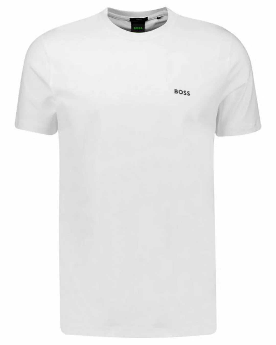 BOSS GREEN Rundhalsshirt "Tee", mit gummiertem Kontrast-Logo günstig online kaufen