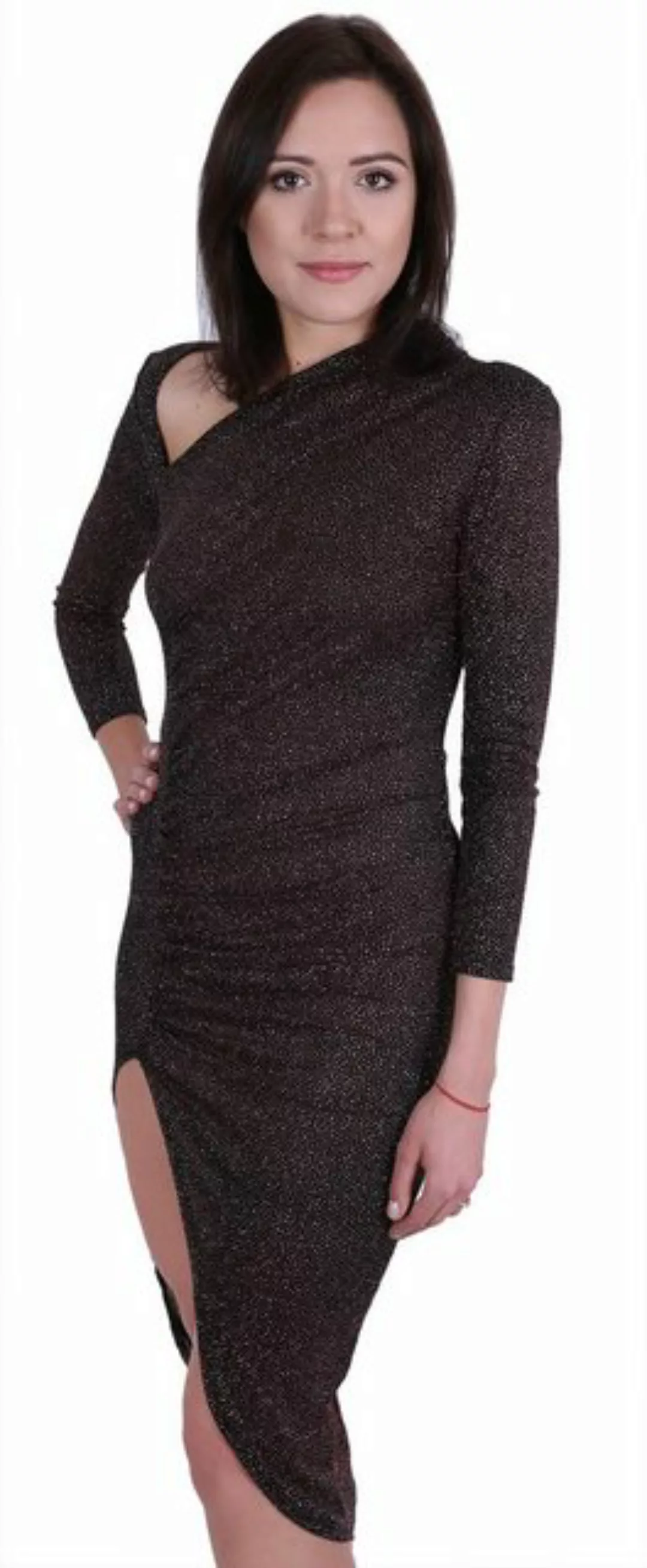 Sarcia.eu Midikleid John Zack Kupferfarbenes asymmetrisches Kleid L günstig online kaufen