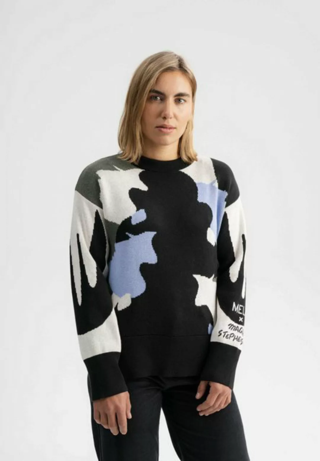 MELA Strickpullover Jacquard Strickpullover Artist Edition Maggie Weicher J günstig online kaufen