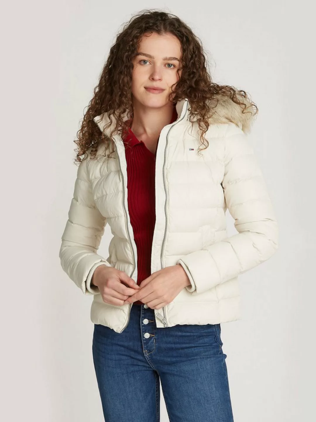 Tommy Jeans Curve Steppjacke TJW BASIC HOODED DOWN JACKET EXT in Großen Grö günstig online kaufen