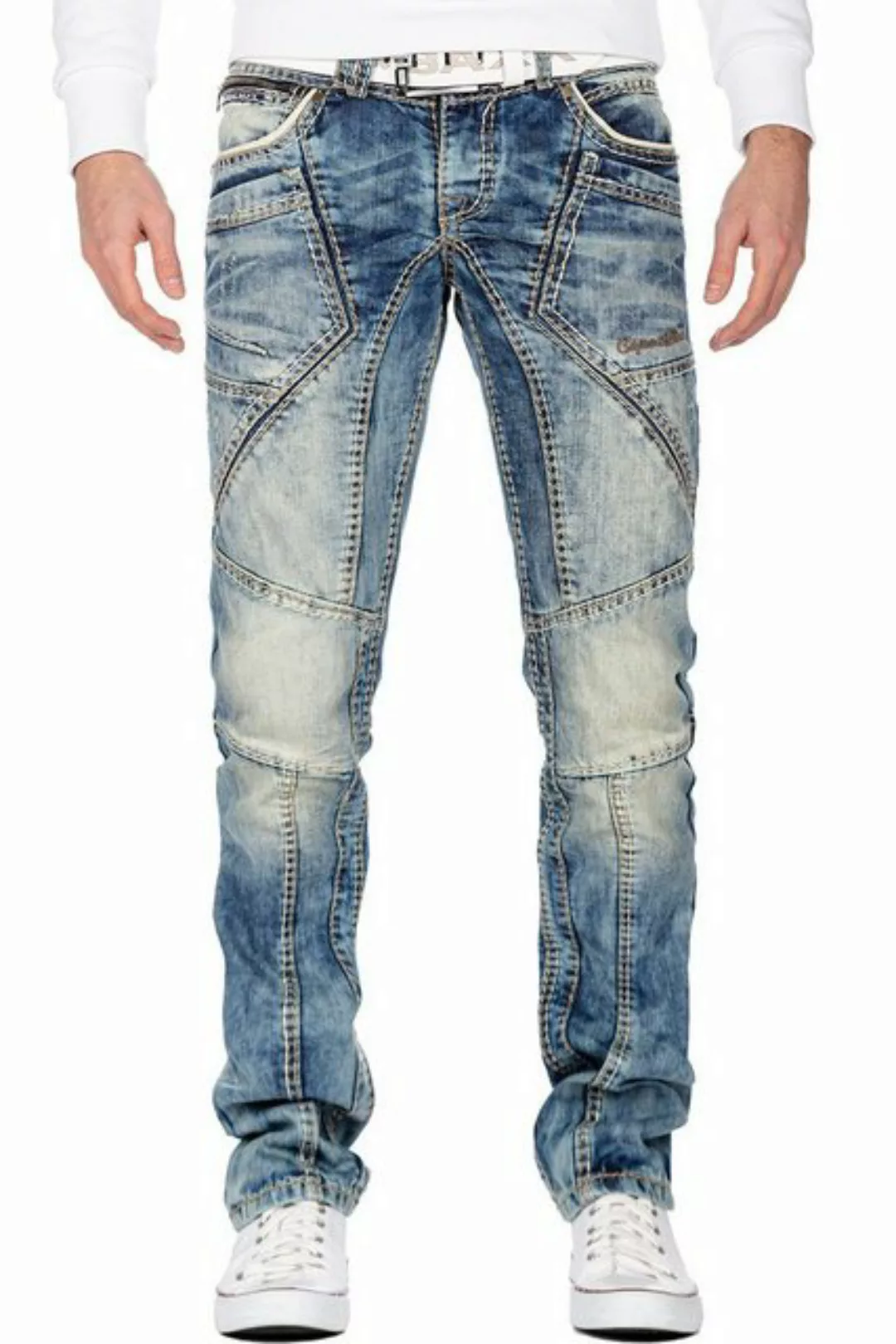 Cipo & Baxx Regular-fit-Jeans Hose BA-CD535 mit dicken Kontrastnähten als A günstig online kaufen