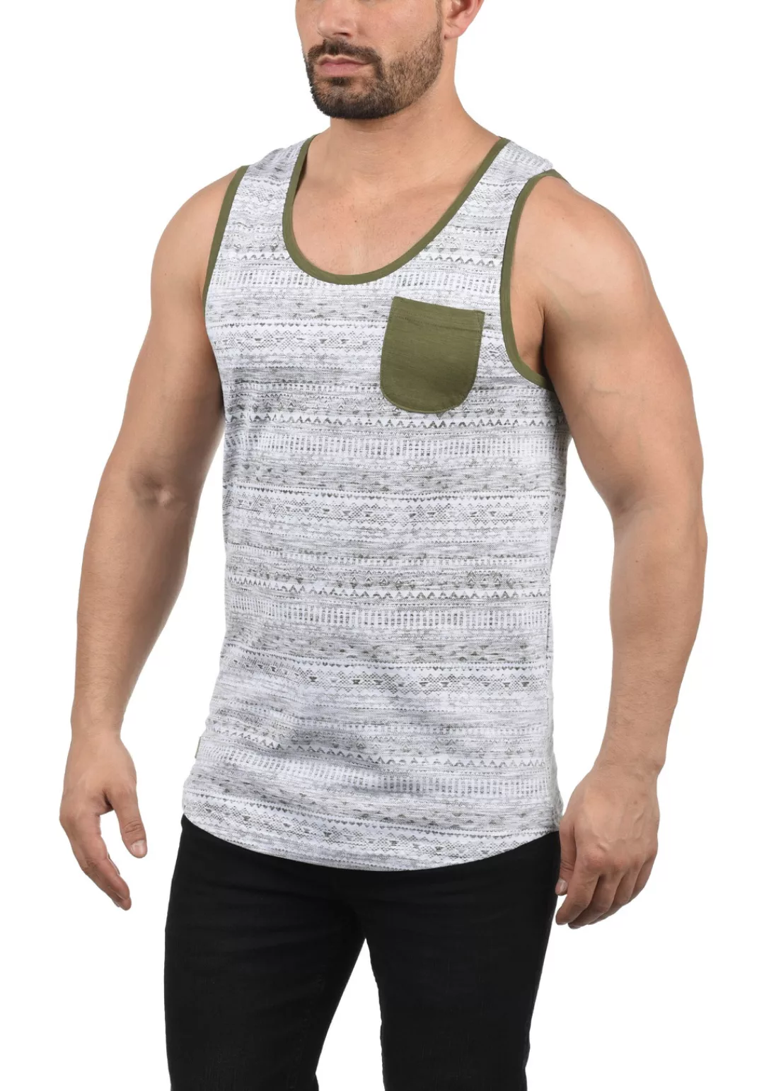 !Solid Tanktop SDImbre ärmelloses Shirt mit Inka Print günstig online kaufen