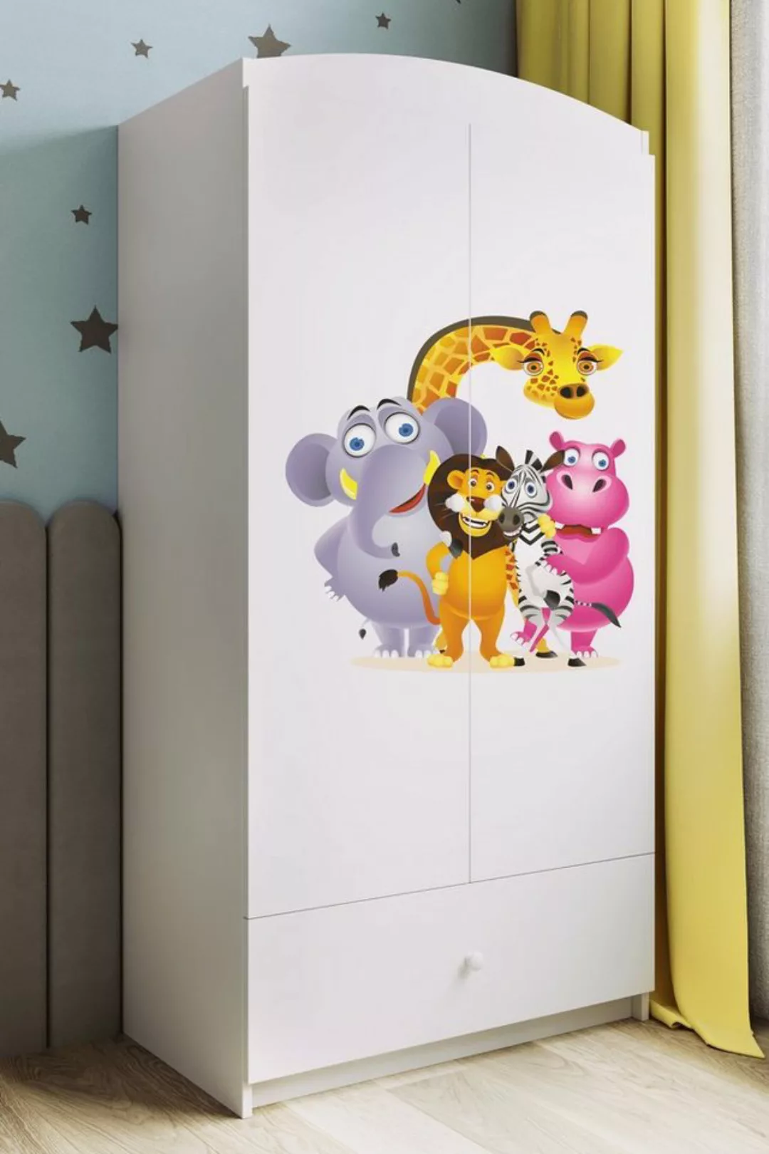 Bjird Kinderkleiderschrank Kleiderschrank Babydreams (4 Einlegeböden und Sc günstig online kaufen