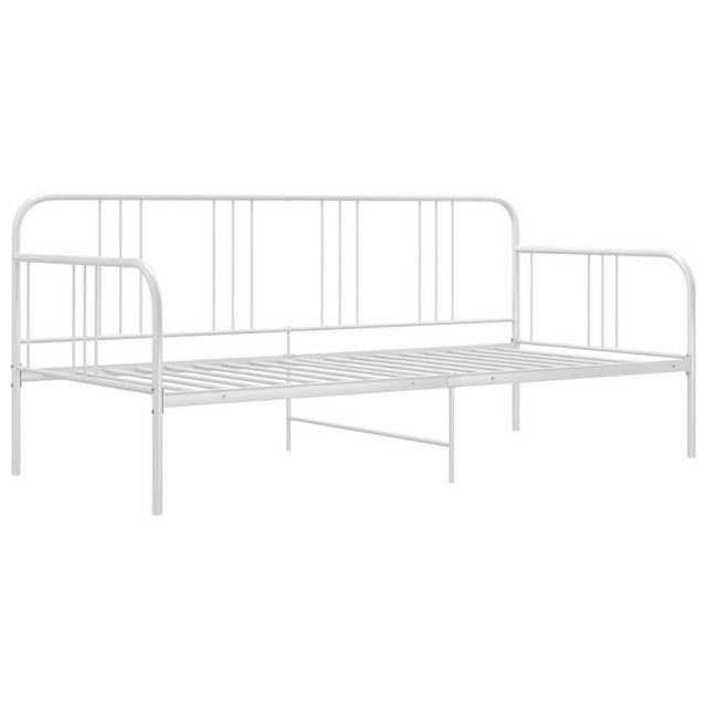 vidaXL Bettgestell Schlafsofa Bettgestell Weiß Metall 90x200 cm Einzelbett günstig online kaufen