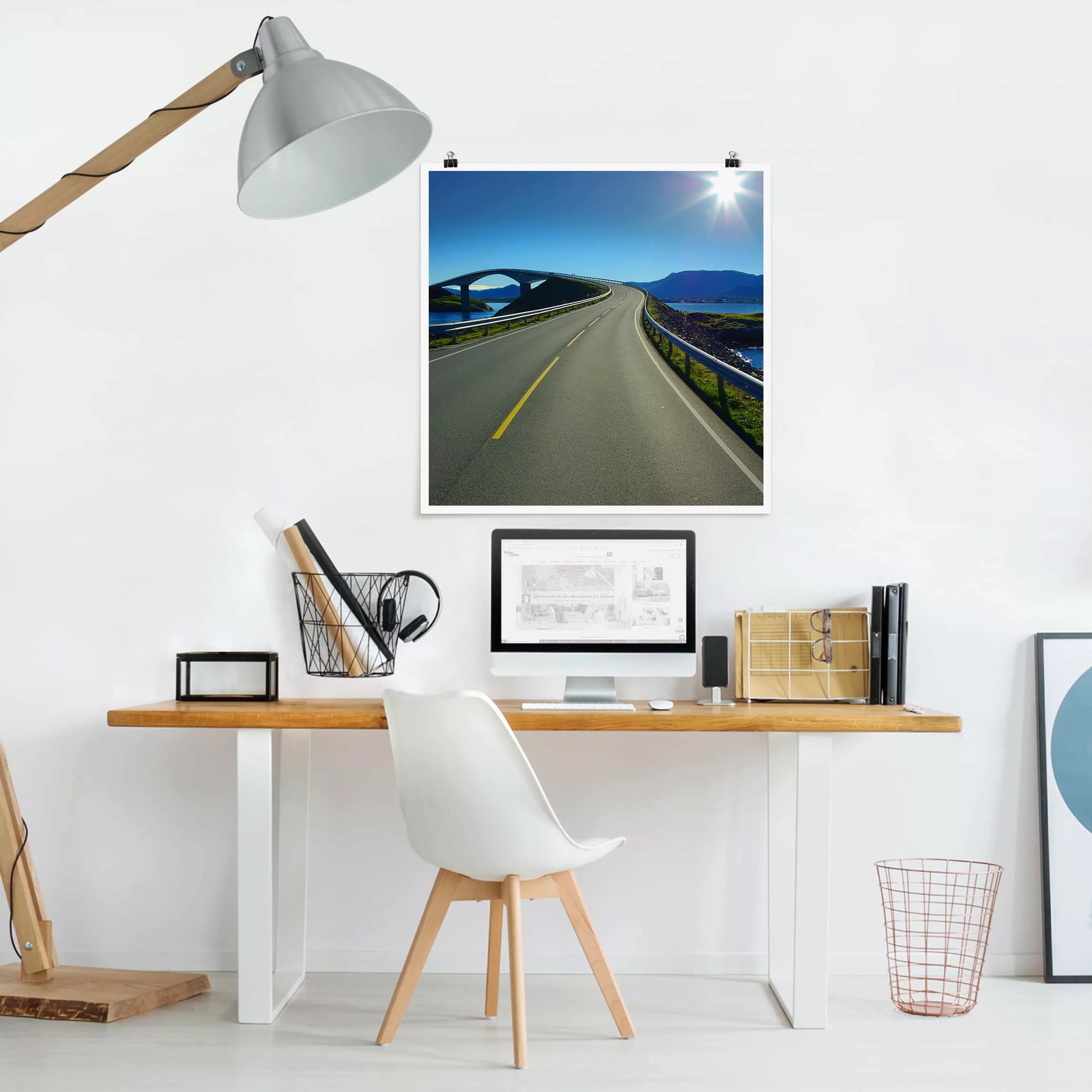 Poster Architektur & Skyline - Quadrat Bridge to Norway günstig online kaufen