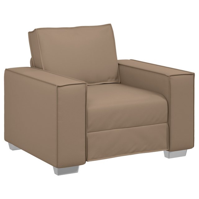 vidaXL Sofa Sofa Cappuccino Metall, Holz, PVC, Schaumstoff, PP-Faser 59 cm, günstig online kaufen