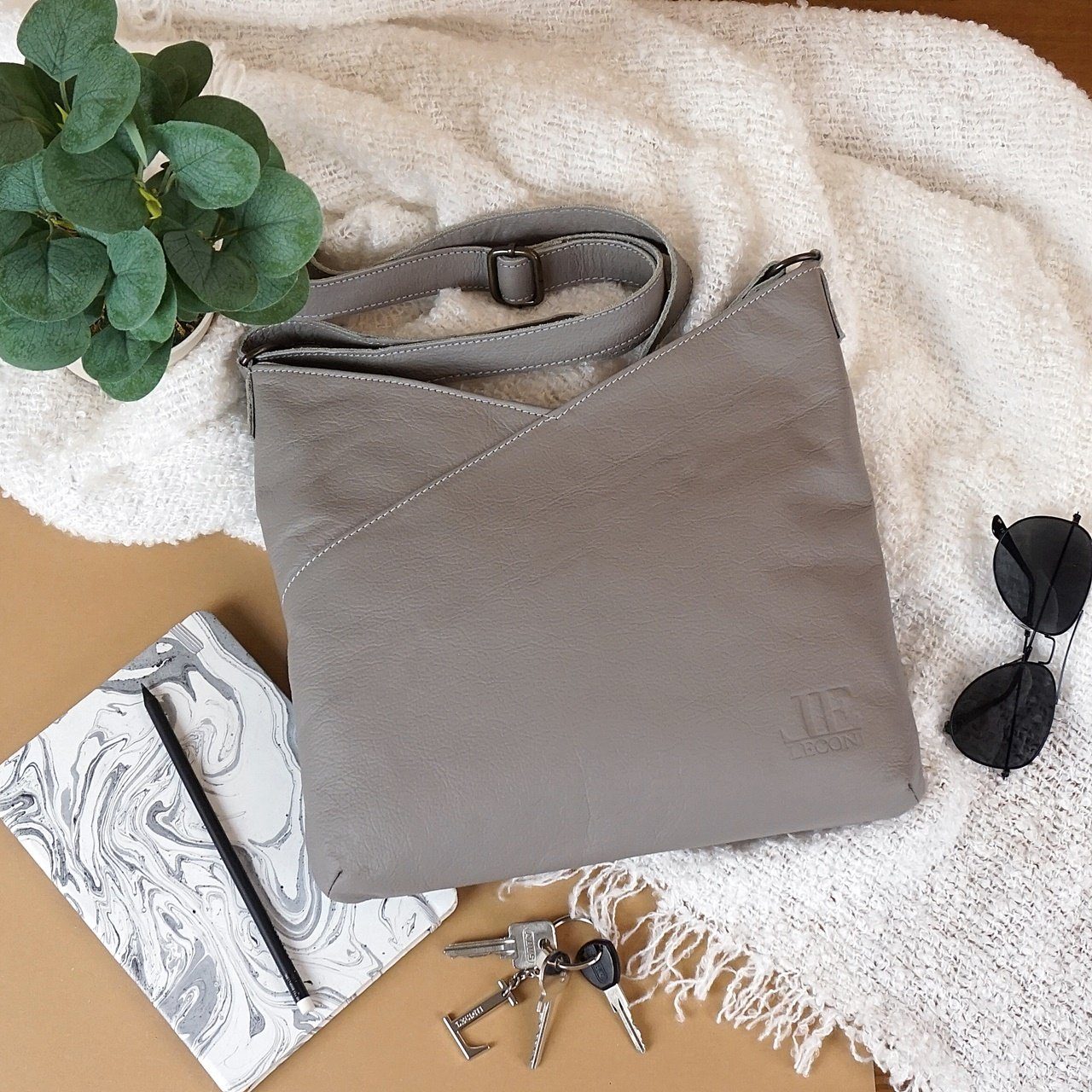 LECONI Umhängetasche Handtasche Ledertasche Damen Schultertasche günstig online kaufen