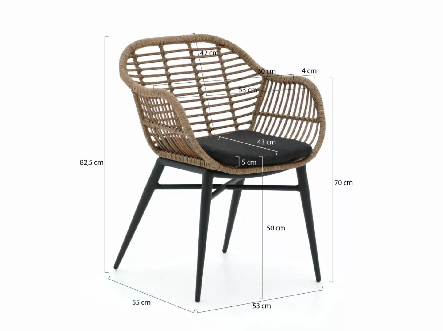 Intenso Azora/ROUGH-Y Ø120cm Gartenmöbel-Set 5-teilig günstig online kaufen