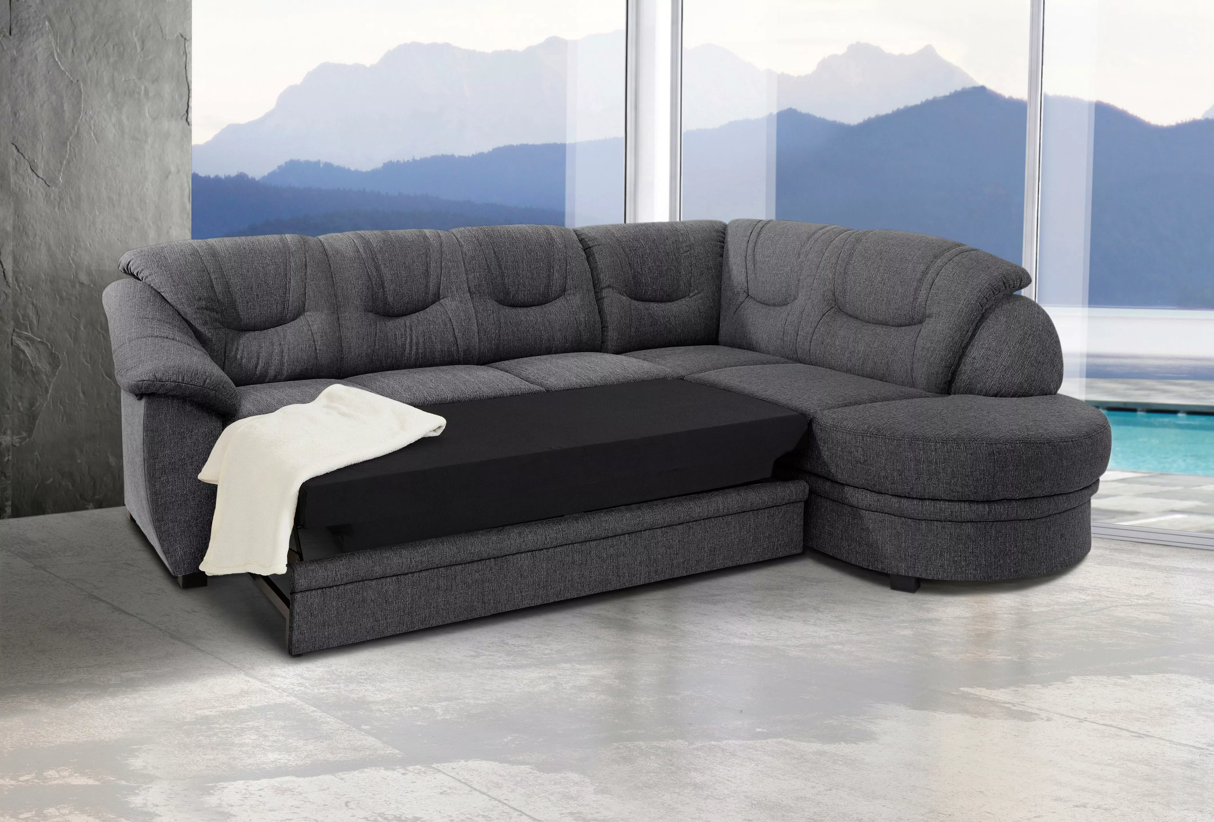 sit&more Ecksofa "Savoni L-Form", wahlweise mit Bettfunktion günstig online kaufen