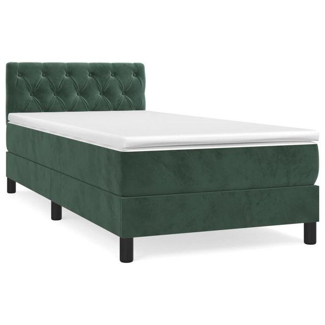 vidaXL Boxspringbett Bett Boxspringbett mit Matratze Samt (80 x 200 cm, Grü günstig online kaufen