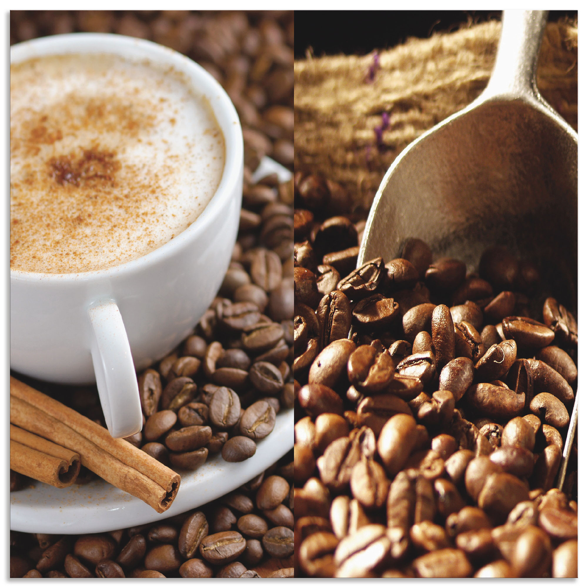 Artland Küchenrückwand "Kaffee - Cappuccino - Heißer Kaffee", (1 tlg.), Alu günstig online kaufen