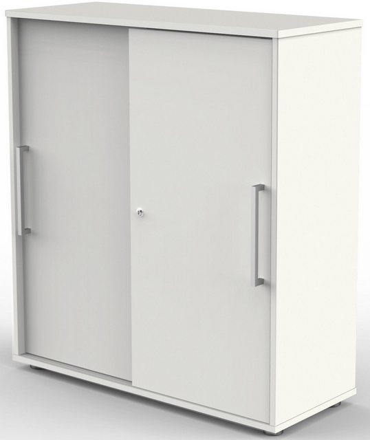 KERKMANN Aktenschrank Schiebetürenschrank Form 4 100x40x111cm 3 OH weiß günstig online kaufen