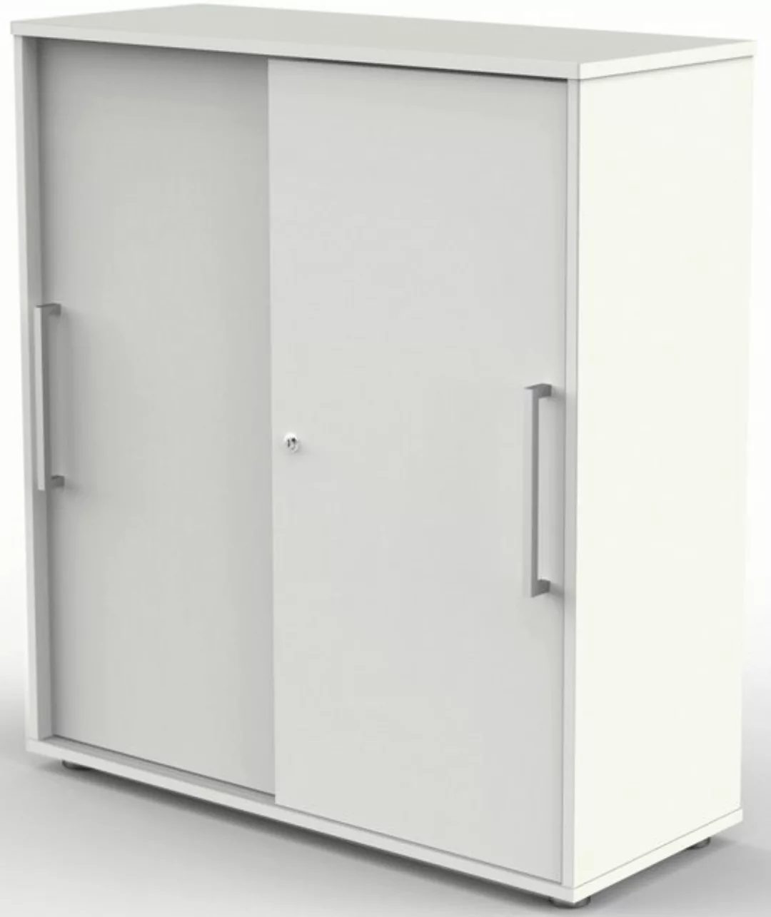 KERKMANN Aktenschrank Schiebetürenschrank Form 4 100x40x111cm 3 OH weiß günstig online kaufen