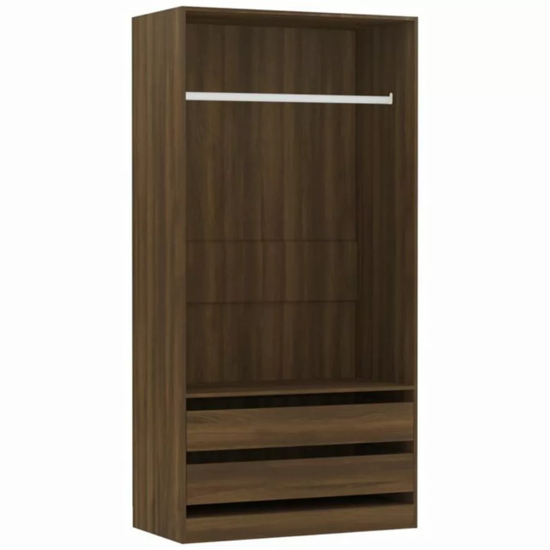 furnicato Kleiderschrank Braun Eiche-Optik 100x50x200 cm Holzwerkstoff günstig online kaufen