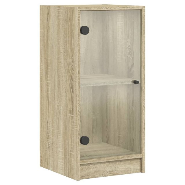 vidaXL Beistellschrank Beistellschrank mit Glastüren Sonoma-Eiche 35x37x75, günstig online kaufen