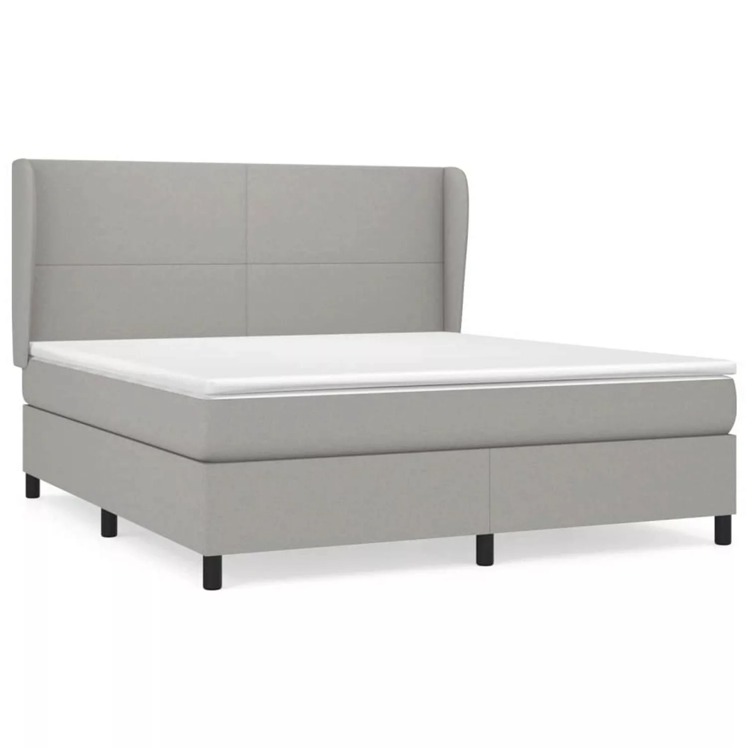 vidaXL Boxspringbett mit Matratze Hellgrau 180x200 cm Stoff1372323 günstig online kaufen