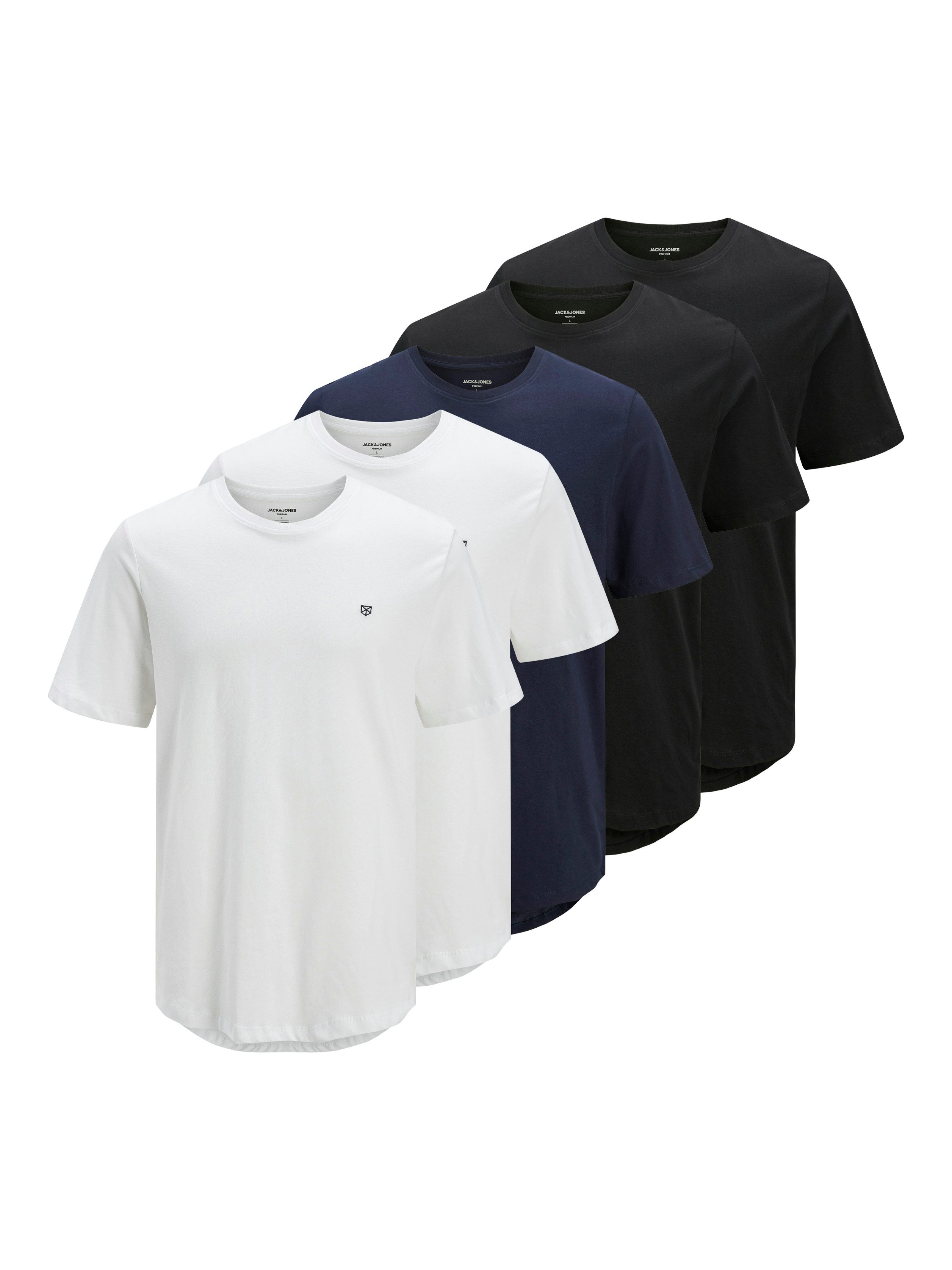 Jack & Jones Rundhalsshirt "JPRBLABRODY TEE SS CREW NECK 5PK MP", (Packung, günstig online kaufen