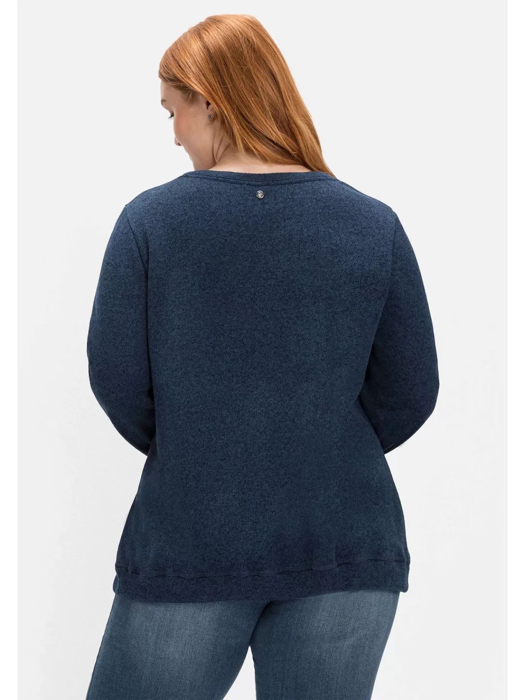 Sheego Sweatshirt "Große Größen", aus Strickfleece, mit Saum-Tunnelzug günstig online kaufen