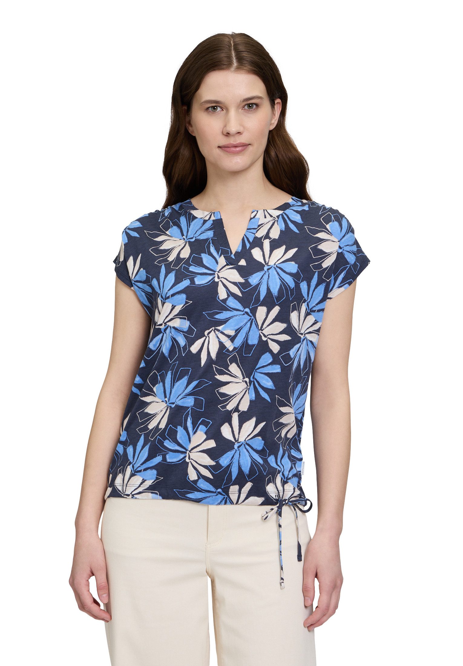 Betty&Co Kurzarmshirt "Betty & Co Damen Casual-Shirt mit Tunnelzug", (1 tlg günstig online kaufen