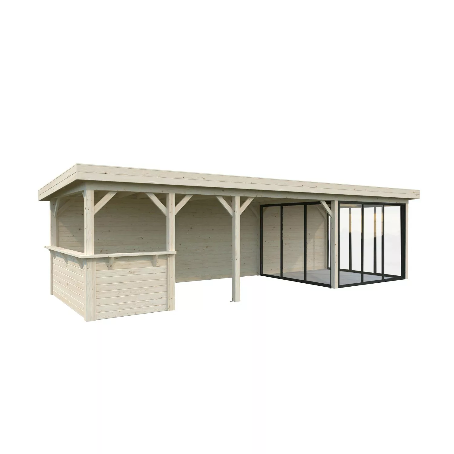 Palmako Pavillon Lenna Set 416 Slide Naturbelassen 876 cm x 300 cm FSC® günstig online kaufen