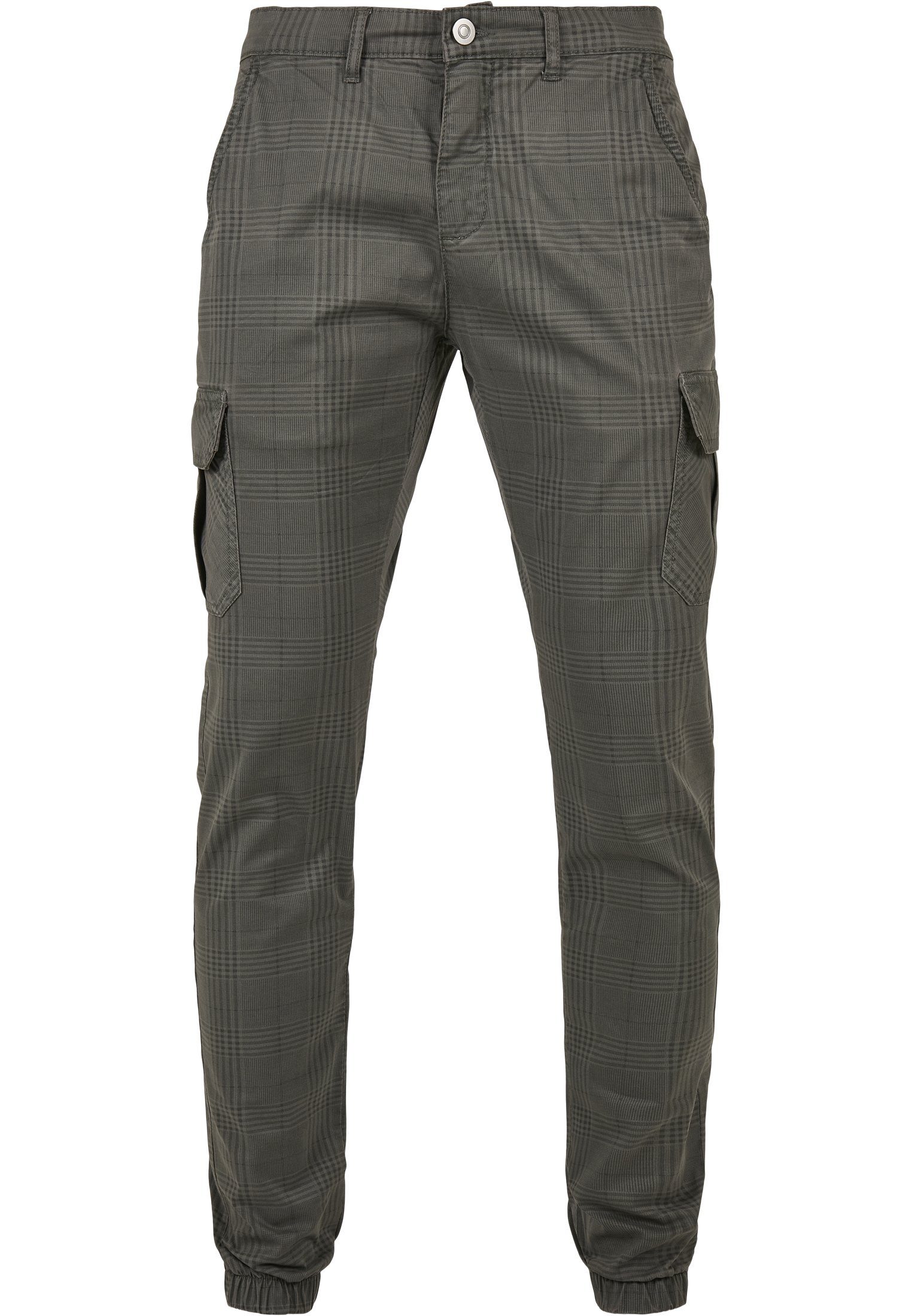 URBAN CLASSICS Cargohose "Urban Classics Herren AOP Glencheck Cargo Jog Pan günstig online kaufen