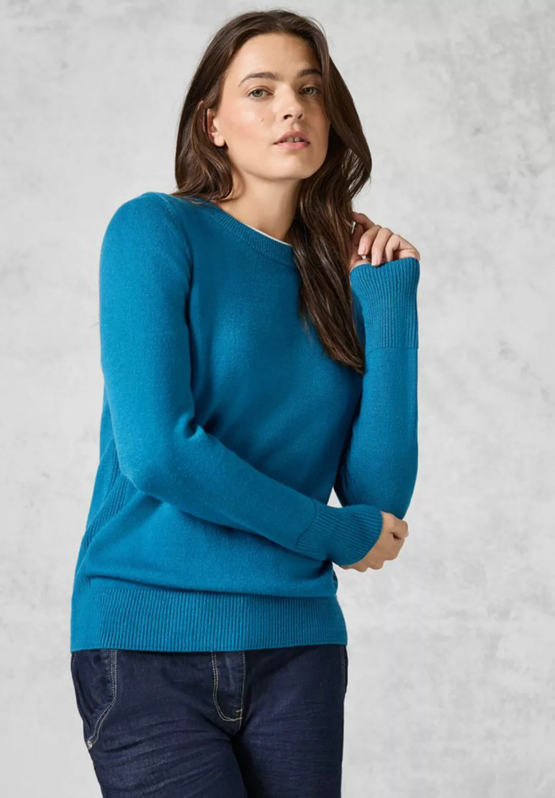 Cecil Strickpullover aus softem Materialmix günstig online kaufen