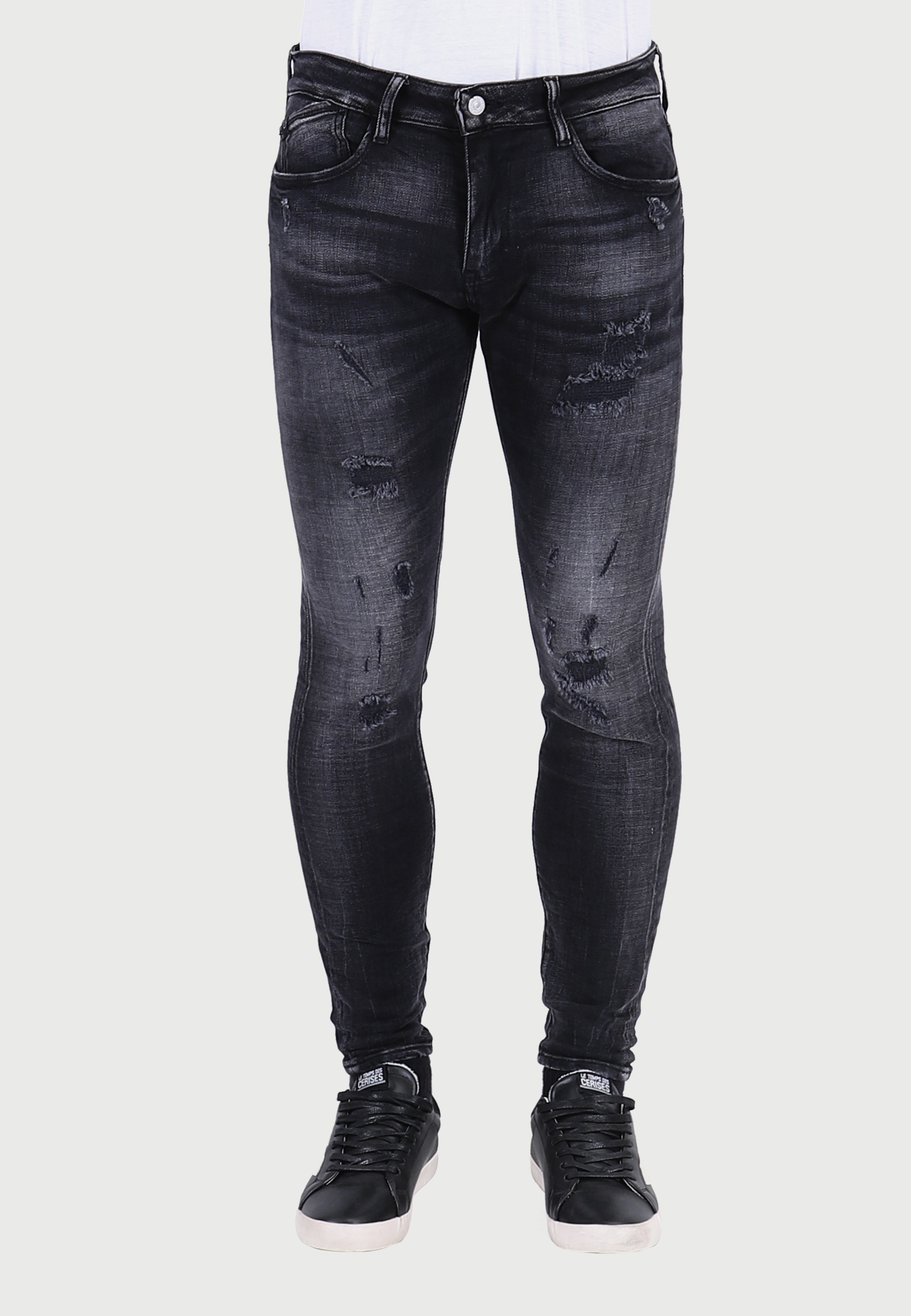 Le Temps Des Cerises Slim-fit-Jeans "POWERC", in trendigem Used-Look günstig online kaufen