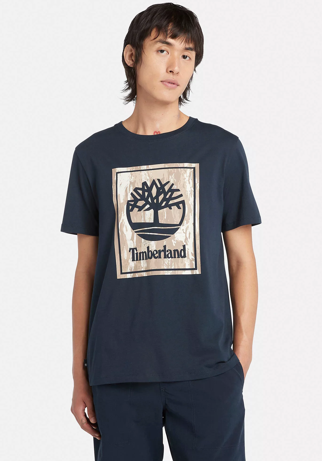 Timberland T-Shirt STACK LOGO Camo Short Sleeve Tee in großen Größen günstig online kaufen