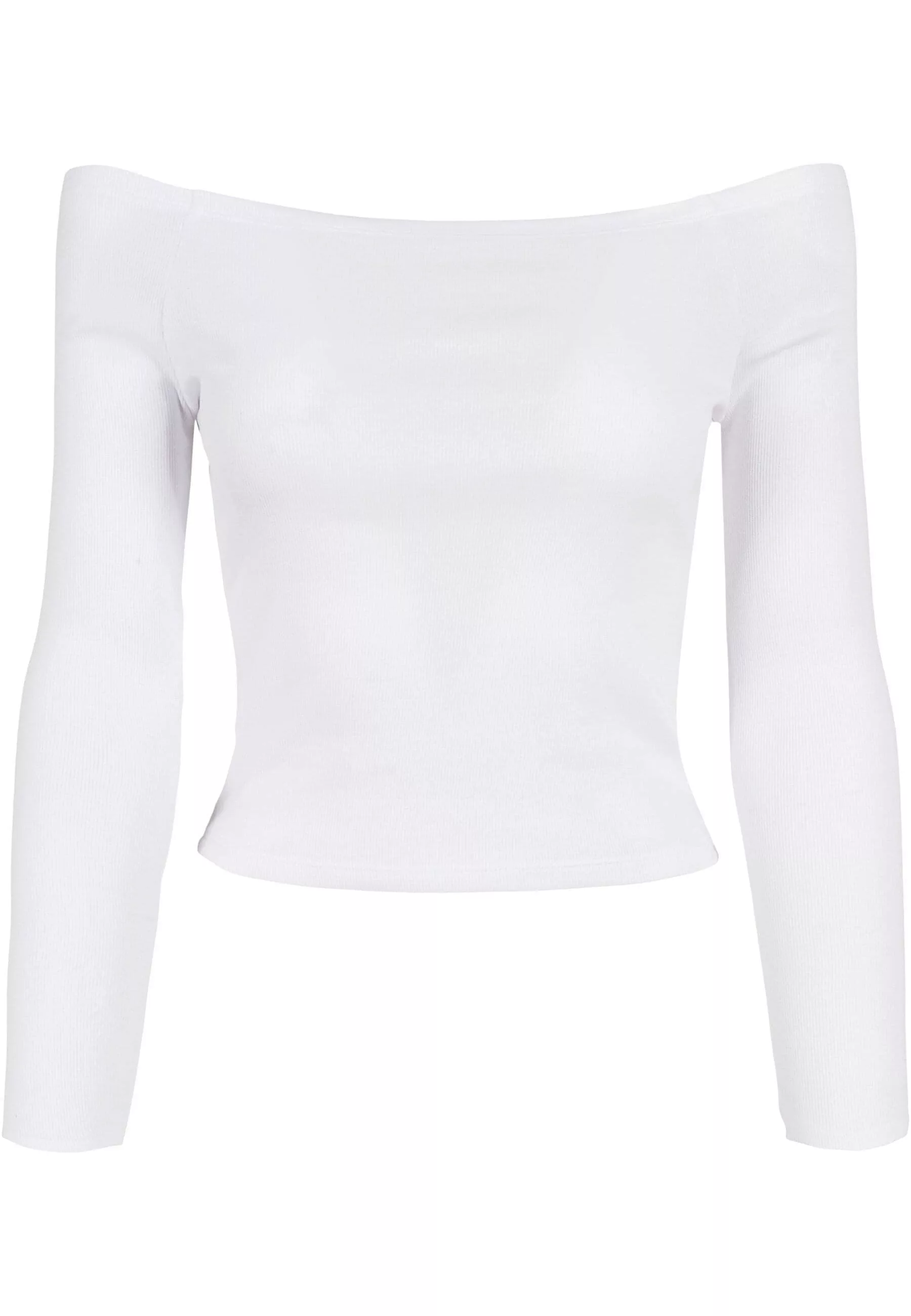 URBAN CLASSICS Langarmshirt "Urban Classics Damen Ladies Off Shoulder Rib L günstig online kaufen