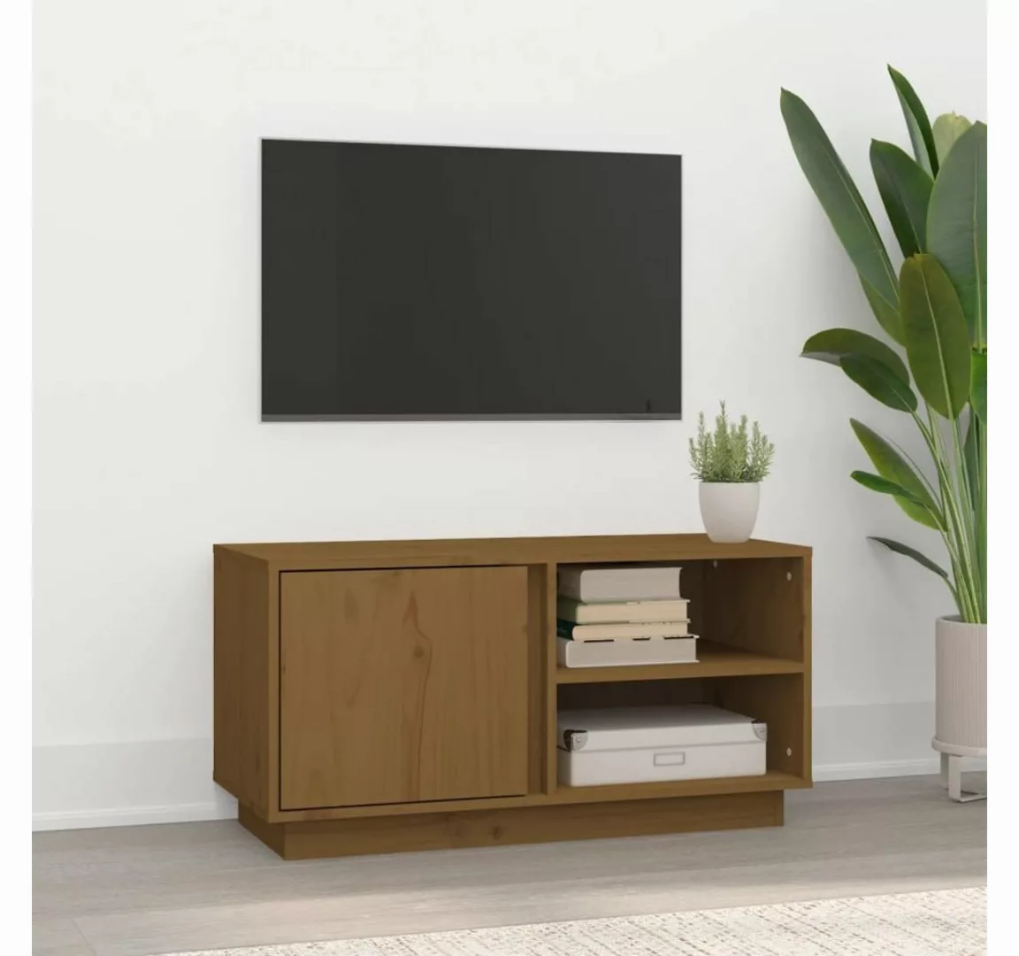 vidaXL TV-Schrank TV-Schrank Honigbraun 80x35x40,5 cm Massivholz Kiefer günstig online kaufen