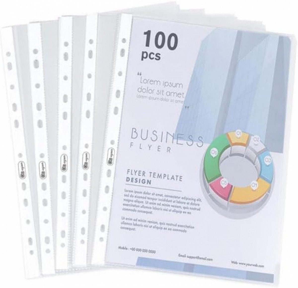 FELIXLEO Dokumententasche 100×Klarsichthüllen A4 Transparent Dokumentenhüll günstig online kaufen