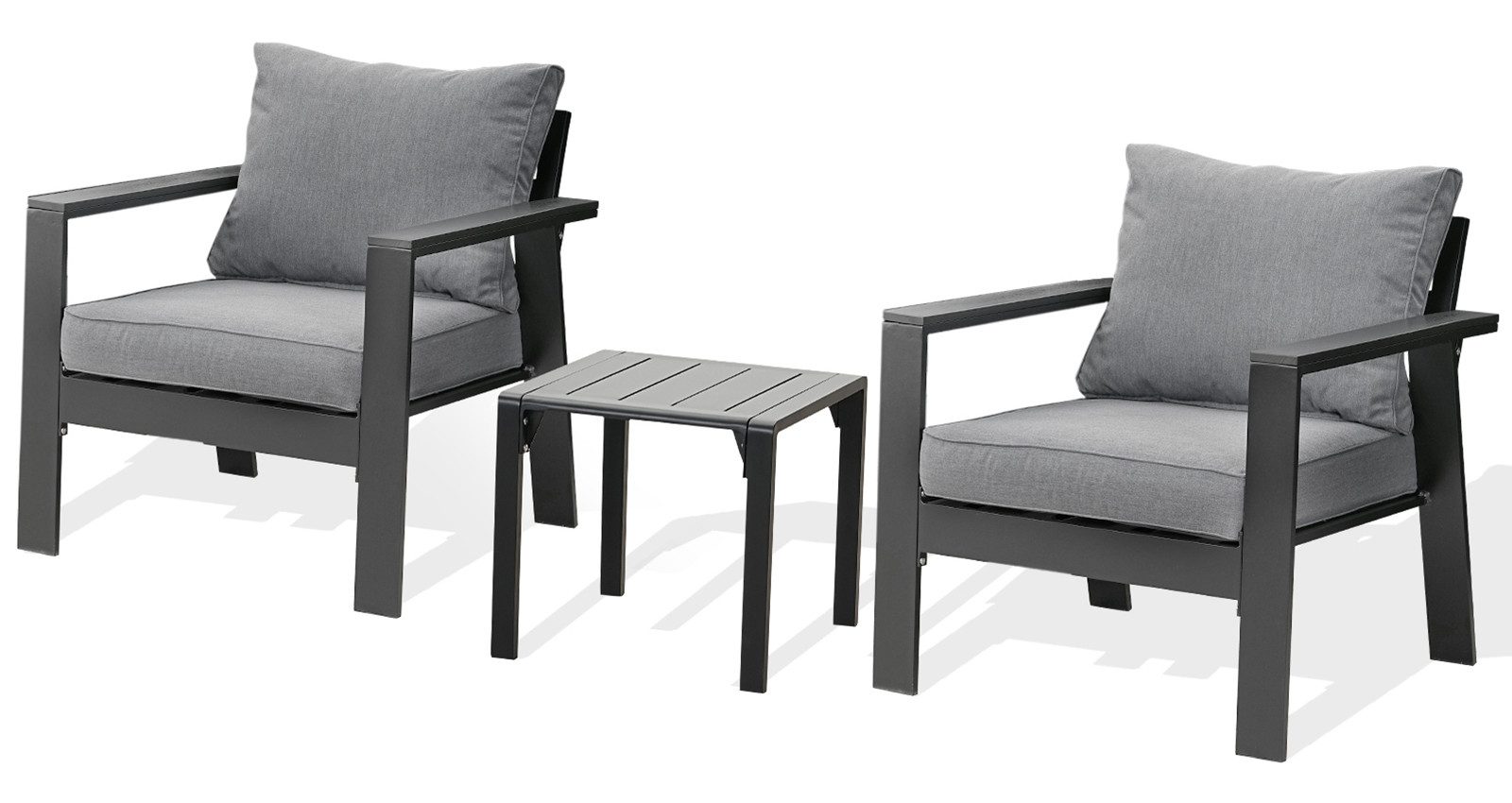 MeXo Gartenlounge-Set Kleines Lounge-Gartenmöbelset, (Balkonmöbel Set günstig online kaufen