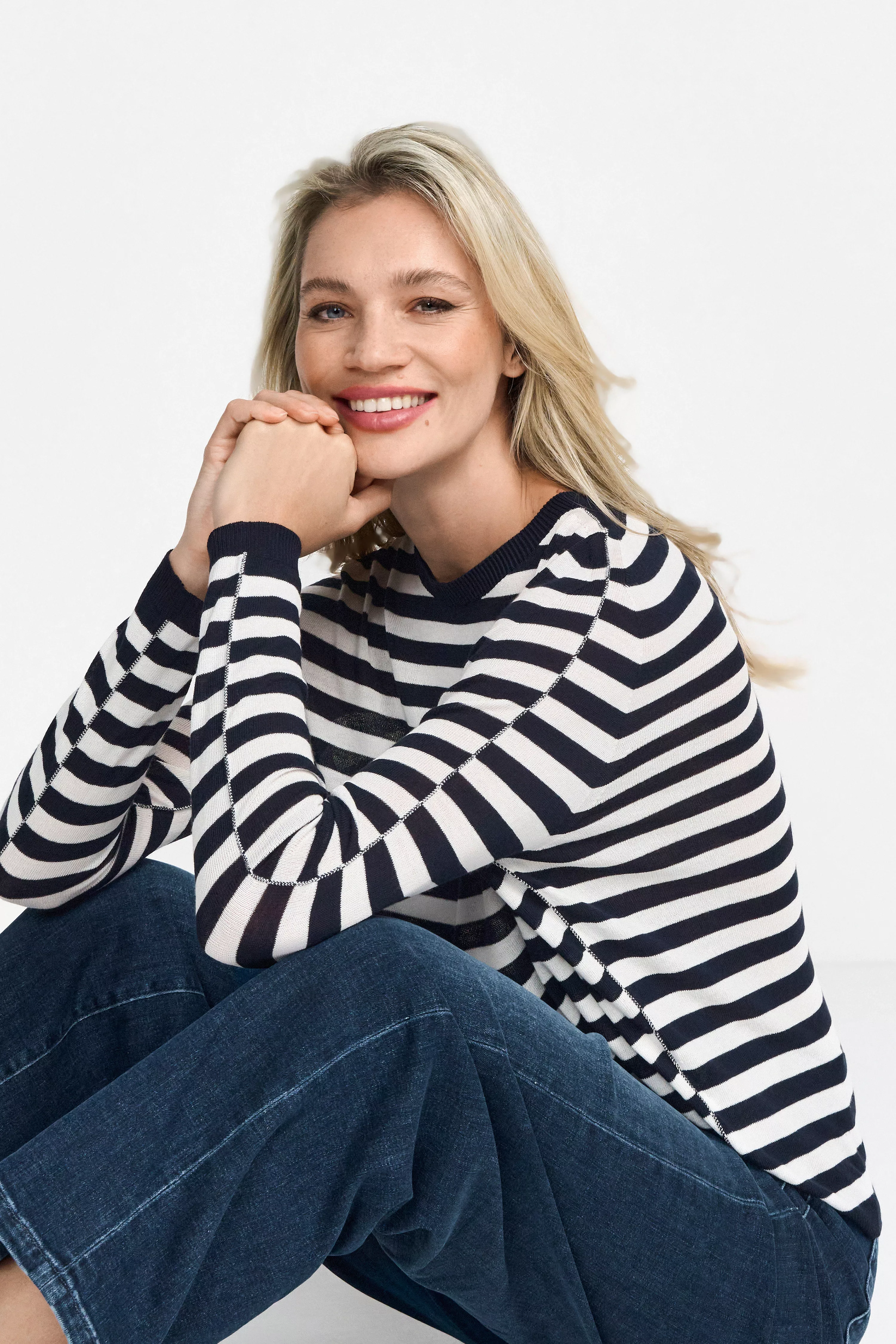RICHROYAL Streifenpullover, Mit Markenlabel am Rücken günstig online kaufen