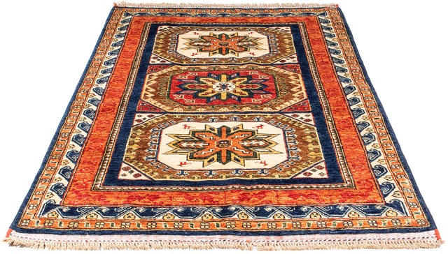 morgenland Orientteppich »Afghan - 185 x 122 cm - dunkelblau«, rechteckig, günstig online kaufen