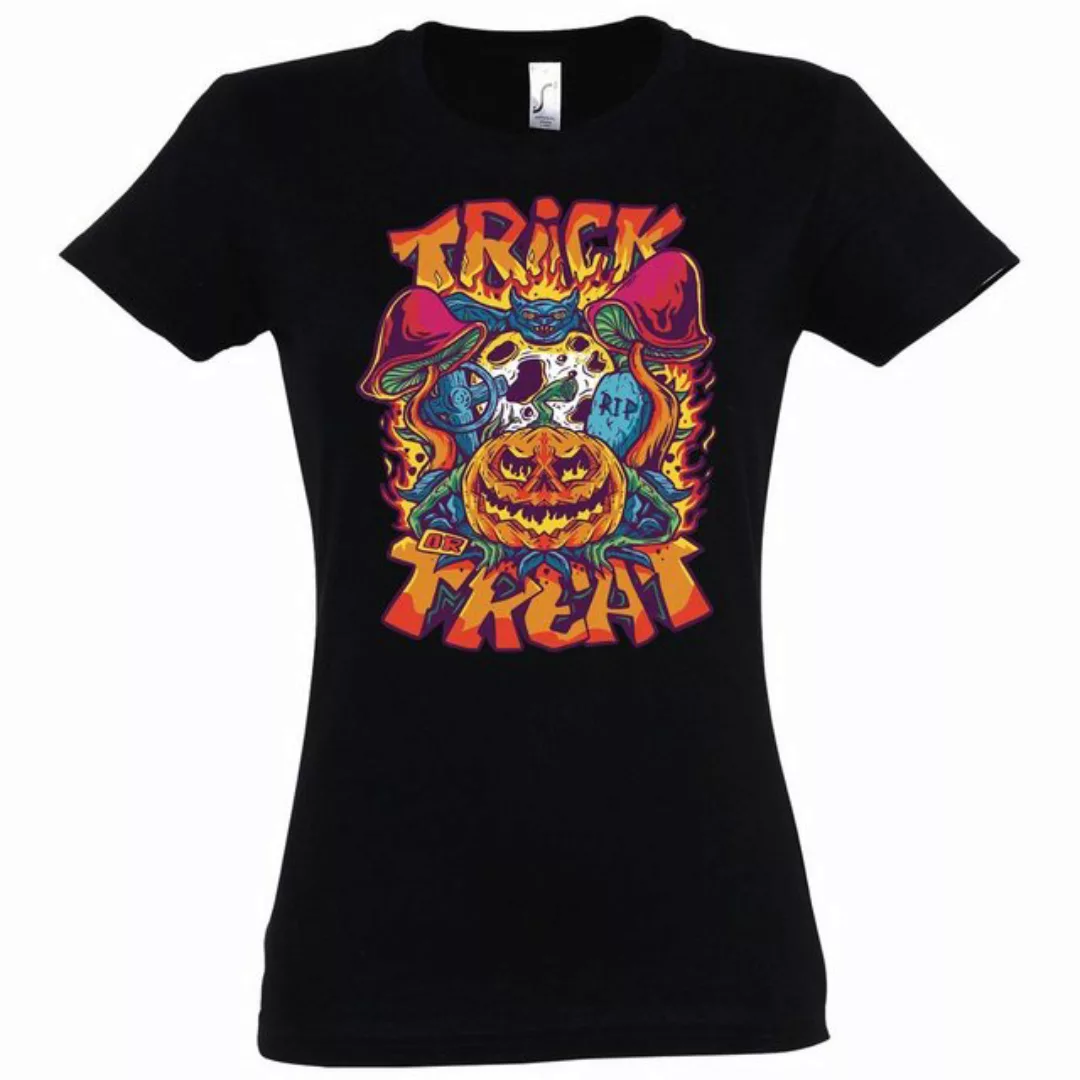 Youth Designz T-Shirt Halloween Damen Shirt Horror Trick or Treat Pilz Fun- günstig online kaufen