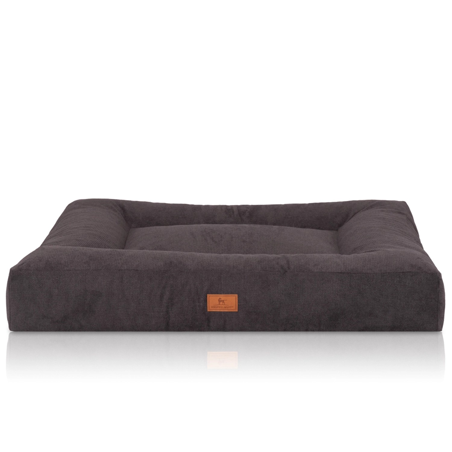 Knuffelwuff Hundebett Sofia Orthopädisch Velours 100x80cm Schwarz günstig online kaufen