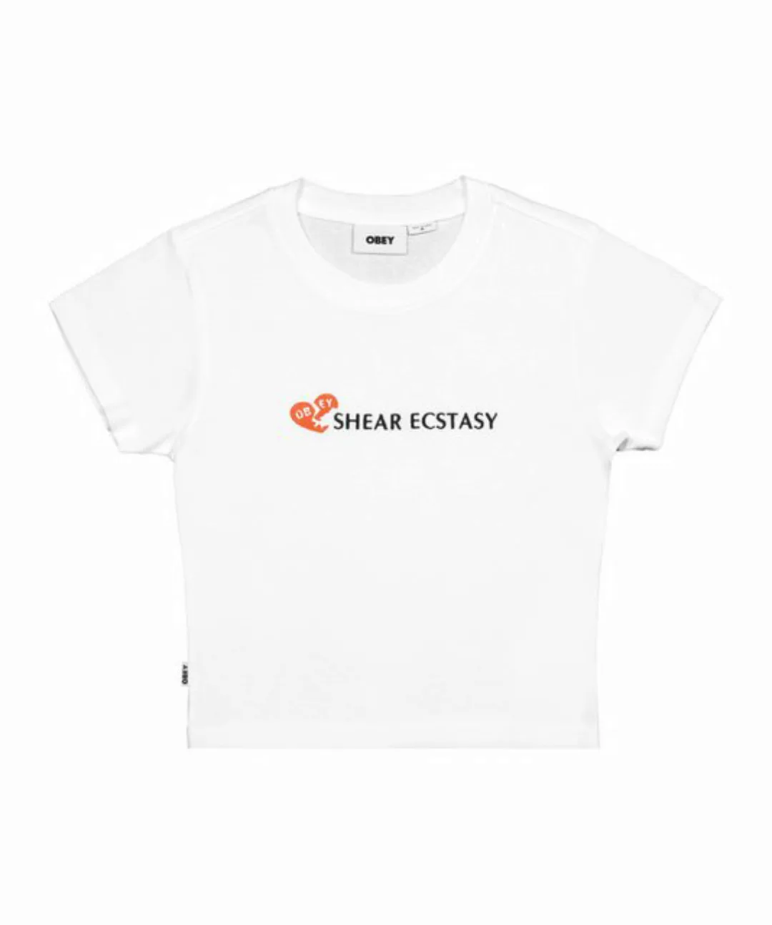 OBEY T-Shirt Obey Shear Ecstasy T-Shirt Damen Weiß Baumwolle günstig online kaufen