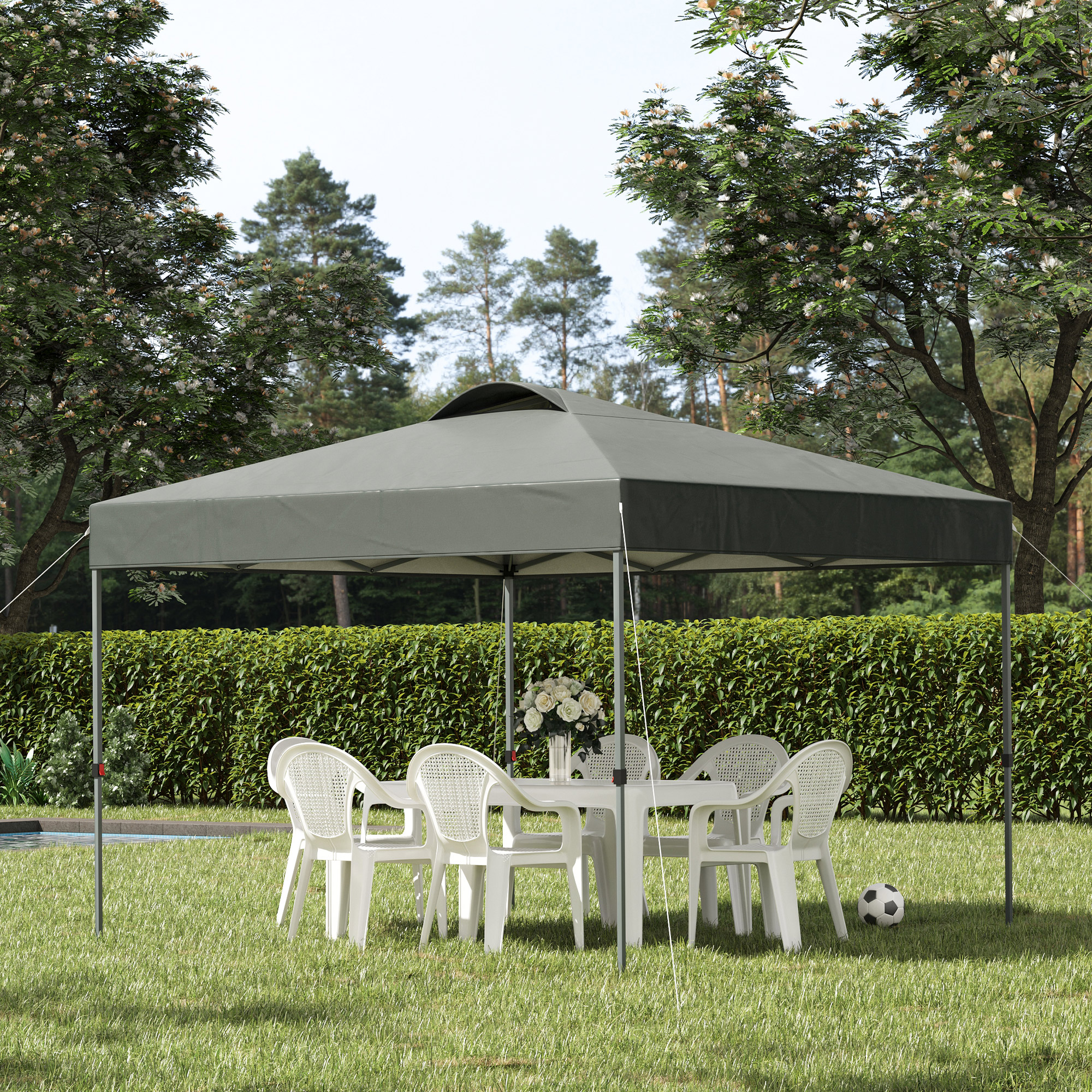 Outsunny Pavillon ca. 3x3m, wasserdicht Stabil Winterfest Pop-up Faltpavill günstig online kaufen