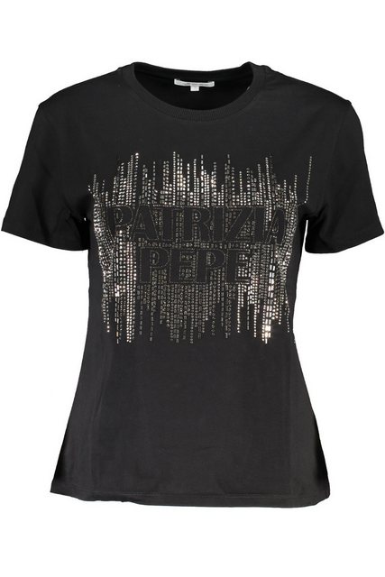 Patrizia Pepe T-Shirt Damen Schwarz Kurzarm T-Shirt mit Rundhals & günstig online kaufen