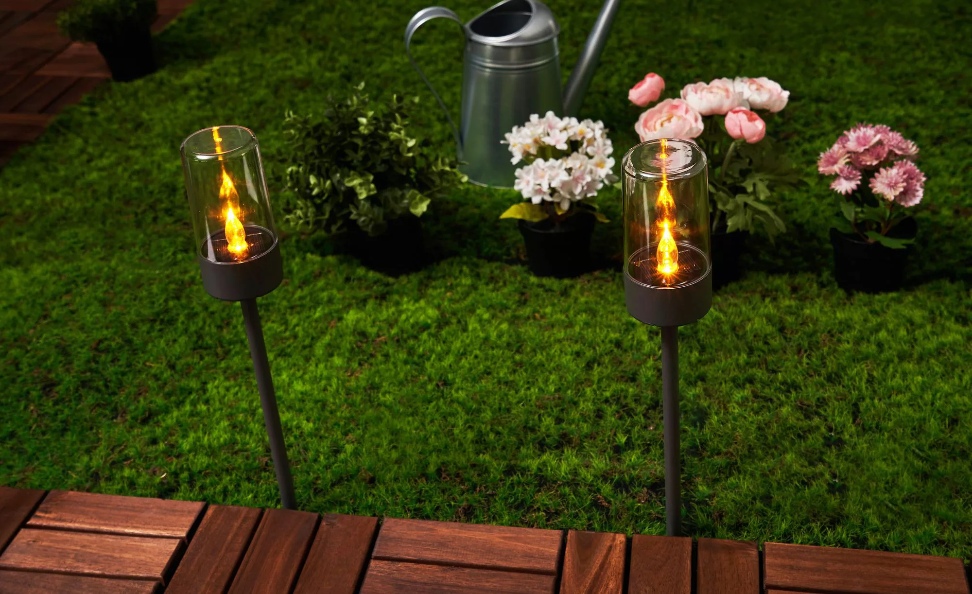 Pauleen LED Gartenfackel "Sunshine Happiness", 2 flammig-flammig günstig online kaufen