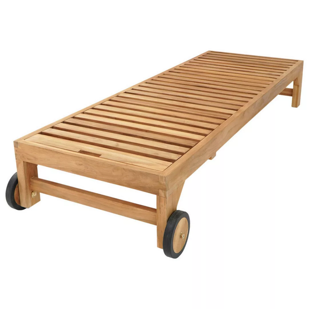 AXI Outdoor Living Gartenliege Rama braun Teakholz B/H/L: ca. 65x30x200 cm günstig online kaufen