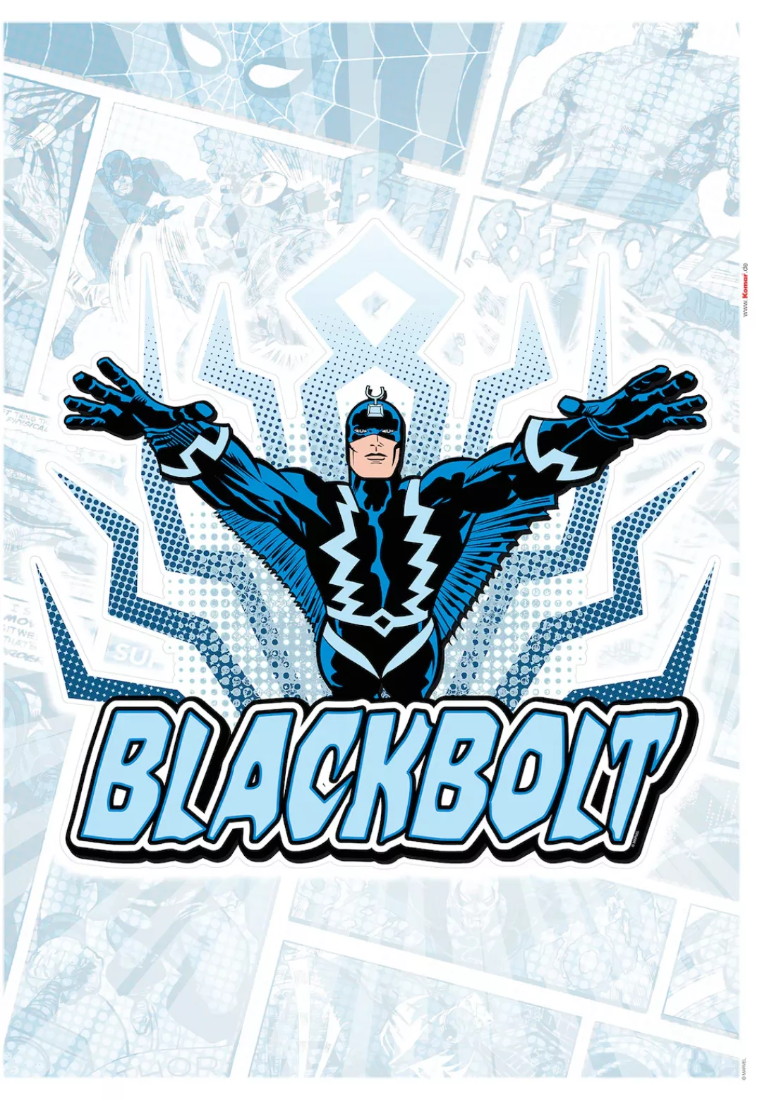 KOMAR Wandtattoo - Blackbolt Comic Classic  - Größe 50 x 70 cm mehrfarbig G günstig online kaufen
