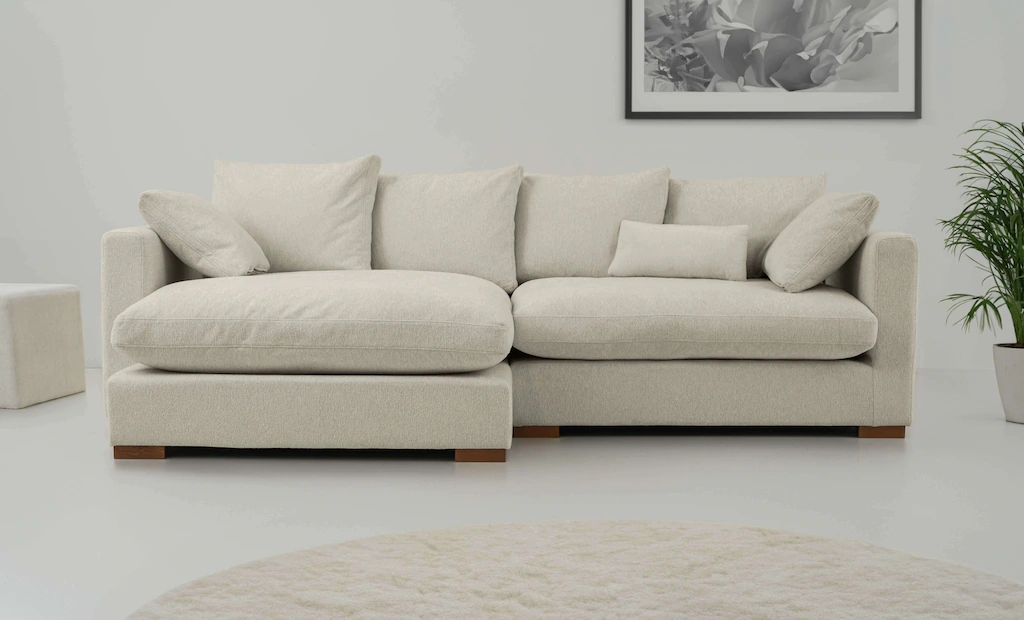 Home affaire Ecksofa "Coray", Breite 266 cm, extra weich und kuschelig, mit günstig online kaufen